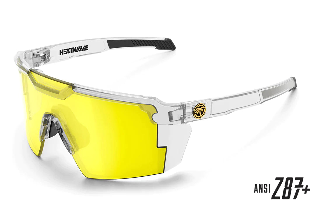 Future Tech Sunglasses: Vapor Clear Frame Hi-Vis Yellow Lens Z87+